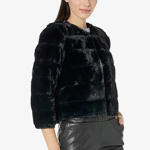 Calvin Klein Jackets Coats Calvin Klein Faux Fur Shrug Poshmark